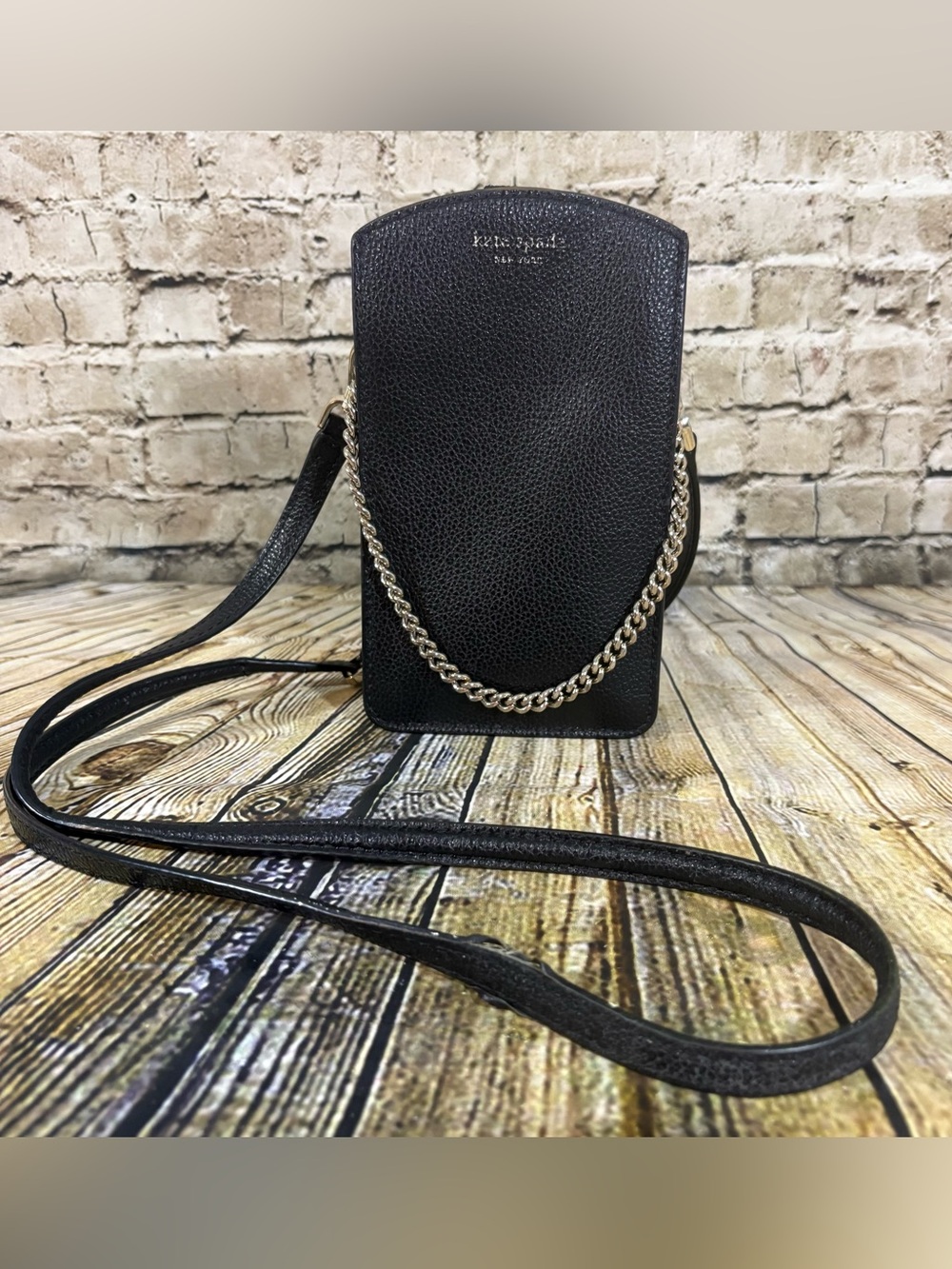 Kate Spade Black Pebbled Leather Crossbody Bag